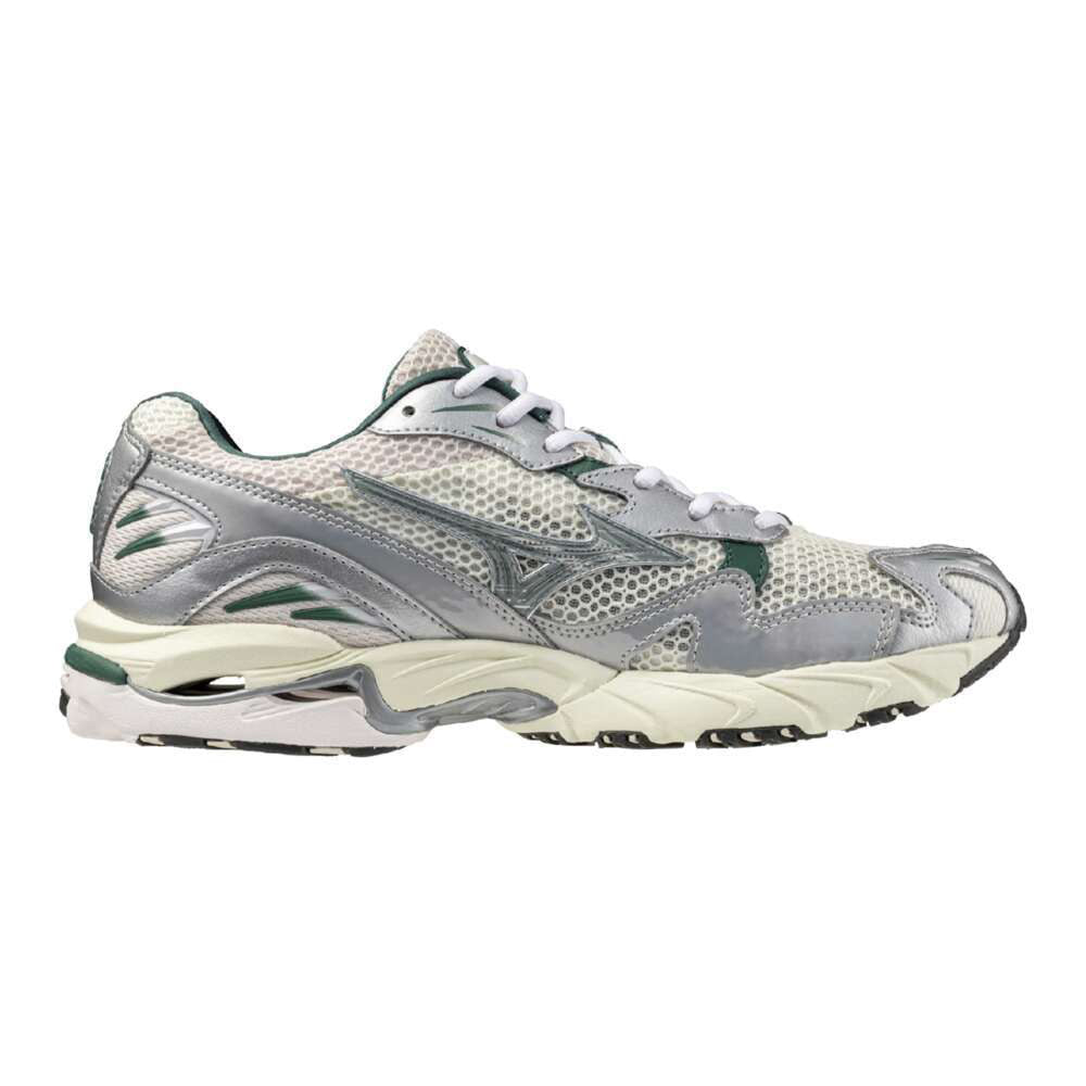 ミズノ MIZUNO WAVE RIDER 10 オフホワイト×グリーン×ライトベージュ メンズ レディース スニーカー D1GA243107