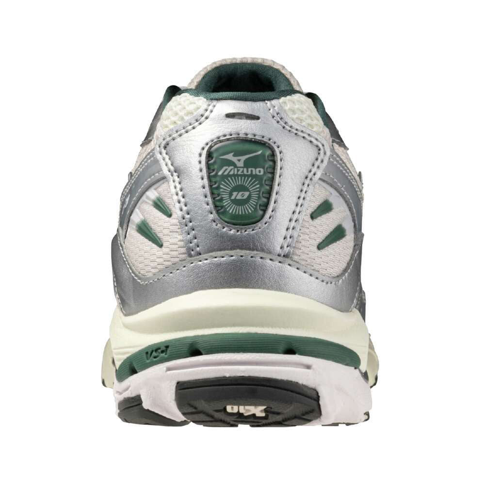 ミズノ MIZUNO WAVE RIDER 10 オフホワイト×グリーン×ライトベージュ メンズ レディース スニーカー D1GA243107