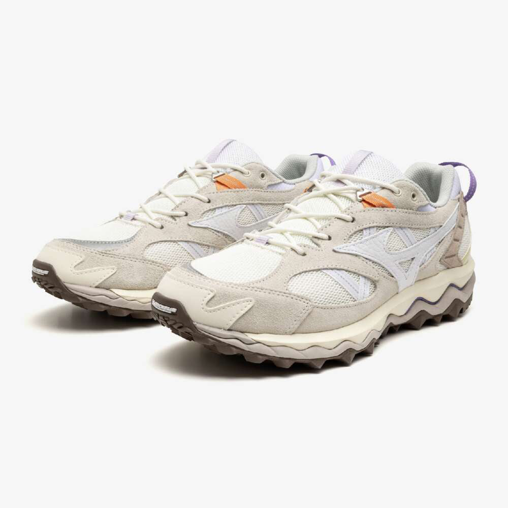 ミズノ MIZUNO WAVE MUJIN TL ライトベージュ×ホワイト×パープル メンズ スニーカー D1GA251301