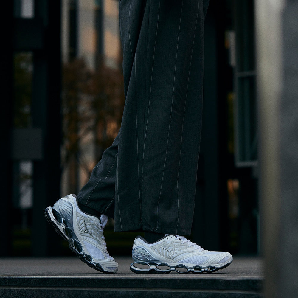ミズノ MIZUNO WAVE PROPHECY LS ホワイト×シルバー メンズ レディース スニーカー D1GA333702