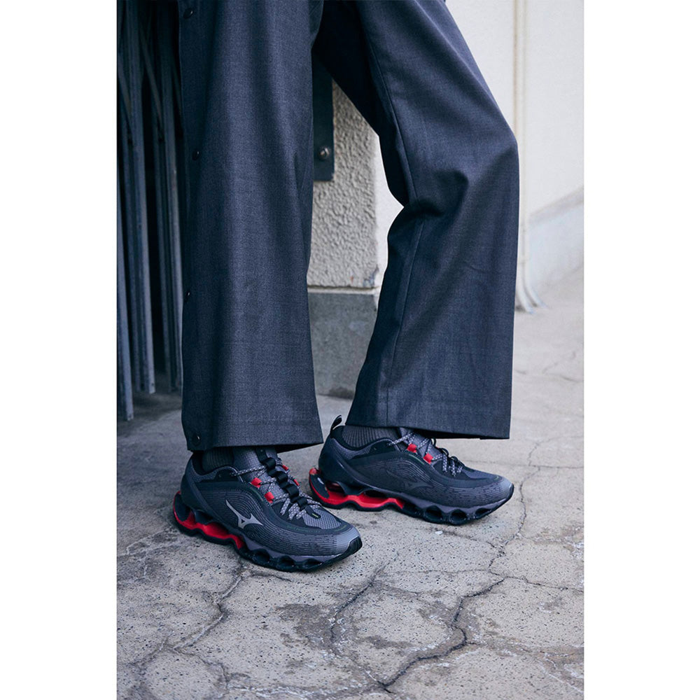 ミズノ ウエーブプロフェシー 13.2 MIZUNO WAVE PROPHECY 13.2 03:ダークグレー×シルバー×レッド メンズ スニーカー D1GA260503