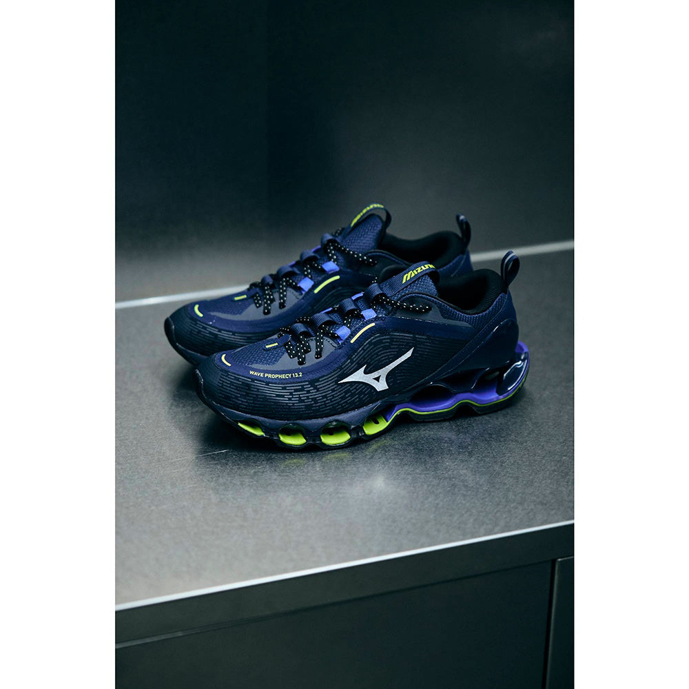 ミズノ ウエーブプロフェシー 13.2 MIZUNO WAVE PROPHECY 13.2 04:ネイビー×シルバー×ダークグレー メンズ スニーカー D1GA260504