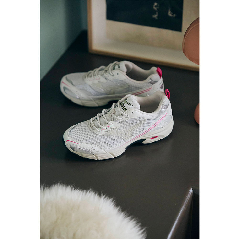 ミズノ エムエックスアール MIZUNO MXR 02:ベージュ×オフホワイト×ピンク メンズ レディース スニーカー D1GA260702
