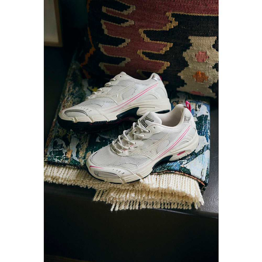ミズノ エムエックスアール MIZUNO MXR 02:ベージュ×オフホワイト×ピンク メンズ レディース スニーカー D1GA260702