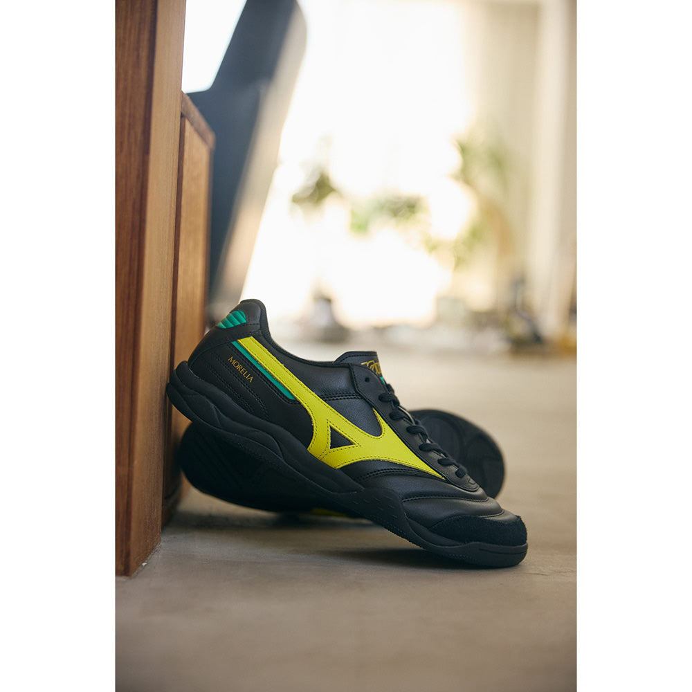 ミズノ モレリアLS MIZUNO MORELIA LS 03:ブラック×イエロー×グリーン メンズ スニーカー D1GA260A03