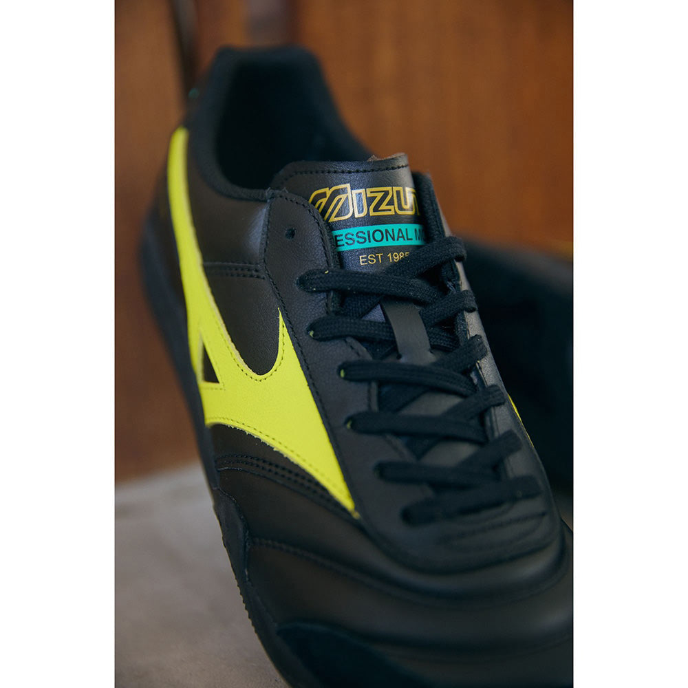 ミズノ モレリアLS MIZUNO MORELIA LS 03:ブラック×イエロー×グリーン メンズ スニーカー D1GA260A03