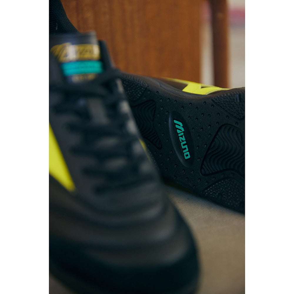 ミズノ モレリアLS MIZUNO MORELIA LS 03:ブラック×イエロー×グリーン メンズ スニーカー D1GA260A03