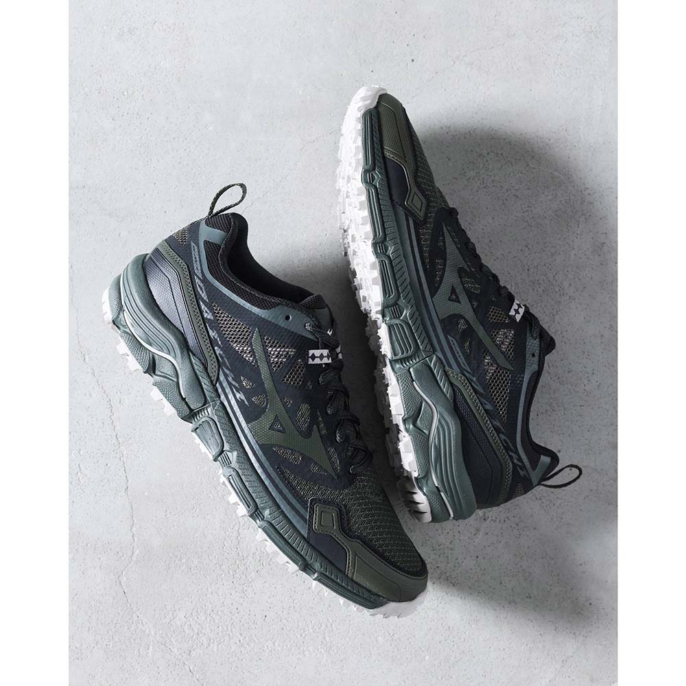 ミズノ ウェーブダイチ LS MIZUNO WAVE DAICHI LS ダークグリーン×カーキ×ブラック メンズ スニーカー D1GA261003