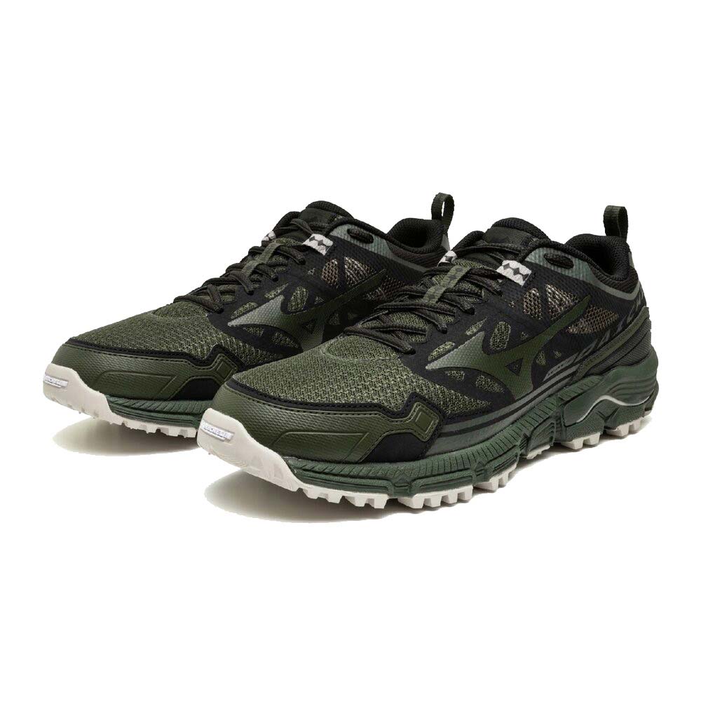 ミズノ ウェーブダイチ LS MIZUNO WAVE DAICHI LS ダークグリーン×カーキ×ブラック メンズ スニーカー D1GA261003