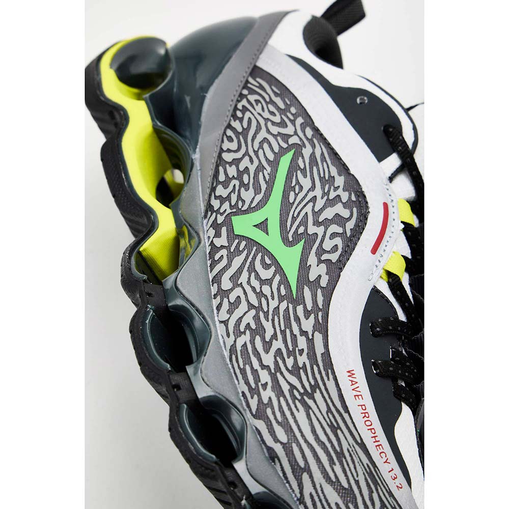 ミズノ ウェーブプロフェシー13.2 MIZUNO WAVE PROPHECY 13.2 メンズ スニーカー ライトグレー×グリーン×ライムイエロー D1GA261301