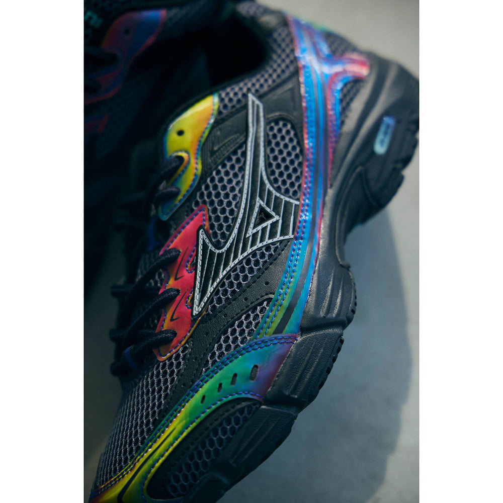 ミズノ エムエックスアール MIZUNO MXR 02:ブルー×ブラック×オレンジ メンズ スニーカー D1GA261502
