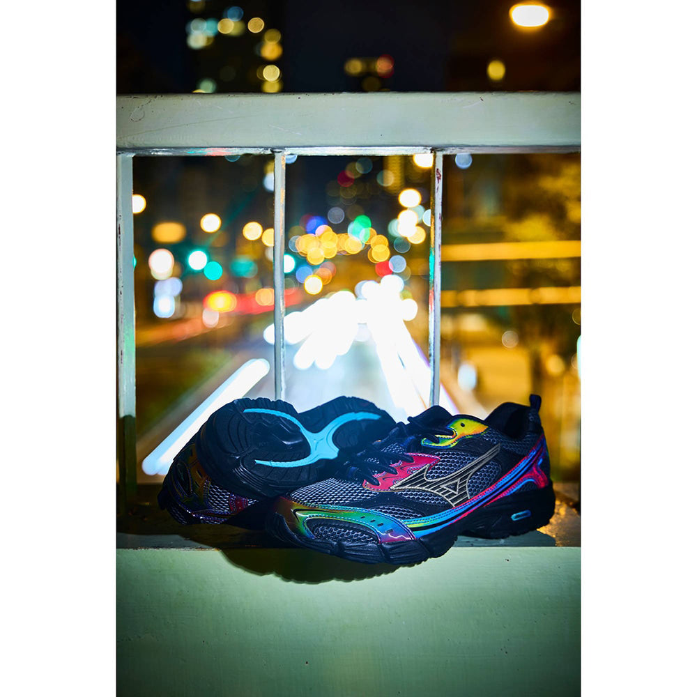 ミズノ エムエックスアール MIZUNO MXR 02:ブルー×ブラック×オレンジ メンズ スニーカー D1GA261502