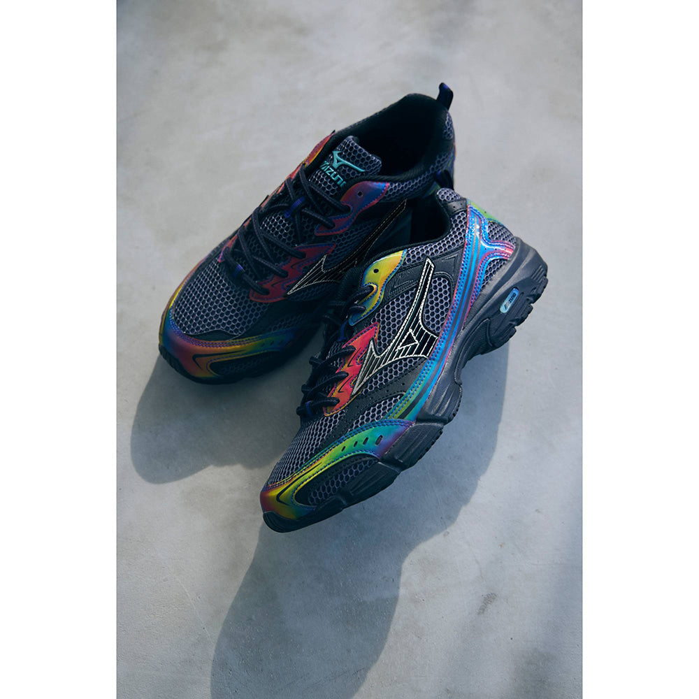 ミズノ エムエックスアール MIZUNO MXR 02:ブルー×ブラック×オレンジ メンズ スニーカー D1GA261502