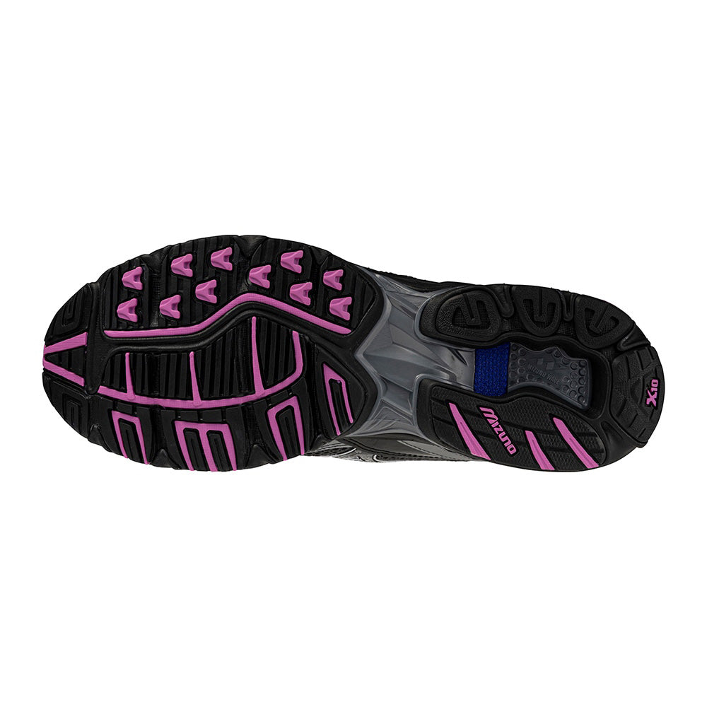 ミズノ ウエーブライダー 10 MIZUNO WAVE RIDER 10 02:チャコール×ブラック×ピンク メンズ レディース スニーカー D1GA261D02