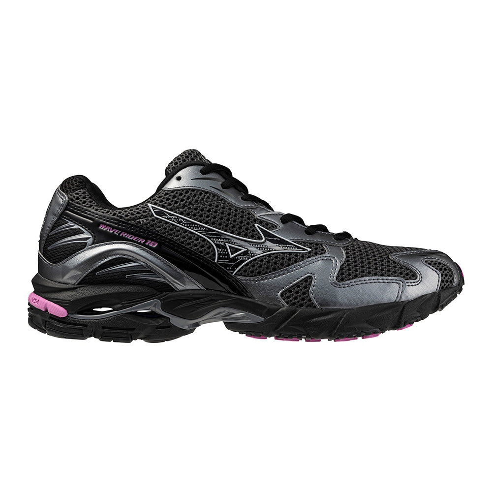 ミズノ ウエーブライダー 10 MIZUNO WAVE RIDER 10 02:チャコール×ブラック×ピンク メンズ レディース スニーカー D1GA261D02