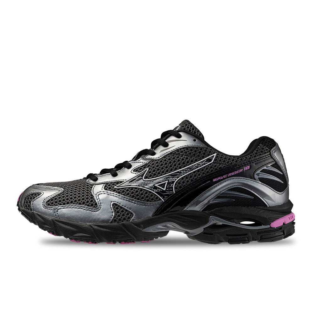 ミズノ ウエーブライダー 10 MIZUNO WAVE RIDER 10 02:チャコール×ブラック×ピンク メンズ レディース スニーカー D1GA261D02