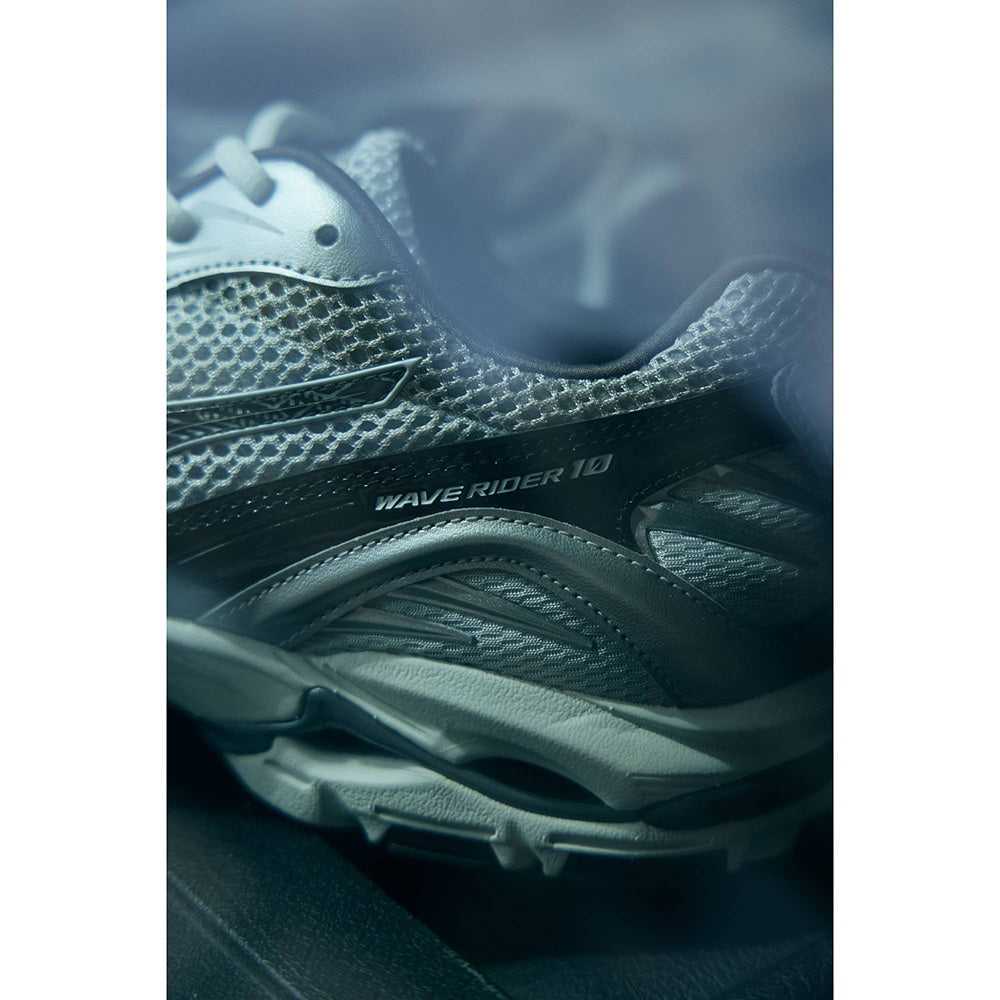 ミズノ ウエーブライダー 10 MIZUNO WAVE RIDER 10 06:ホワイト×チャコール×シルバー メンズ レディース スニーカー D1GA261D06