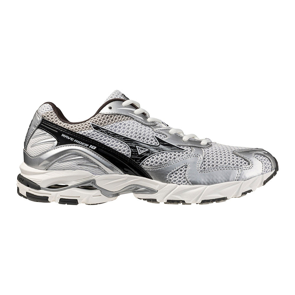 ミズノ ウエーブライダー 10 MIZUNO WAVE RIDER 10 06:ホワイト×チャコール×シルバー メンズ レディース スニーカー D1GA261D06