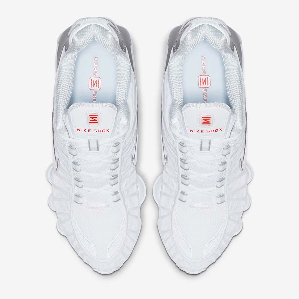 ナイキ ウィメンズ ショックス TL NIKE WMNS SHOX TL ホワイト/メタリックシルバー レディース スニーカー AR3566-100