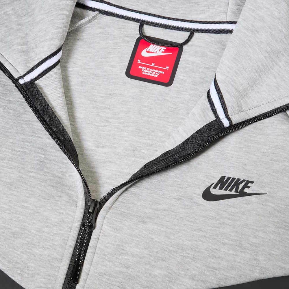 ナイキ ナイキ テック メンズ フルジップ ウィンドランナー パーカー NIKE AS M NK TCH FLC FZ WR HOODIE ダークグレーヘザー/ブラック メンズ HV0950-063