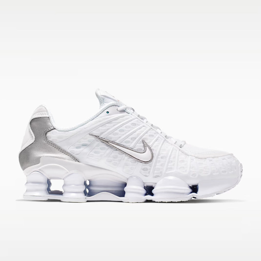 ナイキ ショックス TL NIKE SHOX TL ホワイト/メタリックシルバー/マックスオレンジ/ホワイト メンズ スニーカー AV3595-100