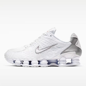 NIKE SHOX TL ホワイト/メタリックシルバー/マックスオレンジ/ホワイト AV3595-100
