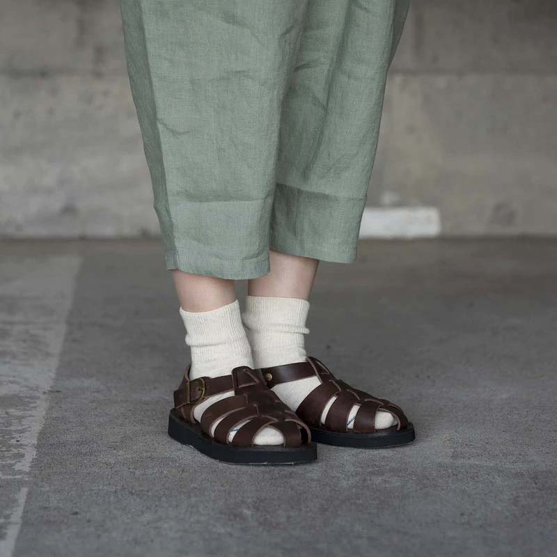 オーガニックハンドルーム グルカ Organic handloom GURKHA ダークブラウン メンズ レディース サンダル OH002208