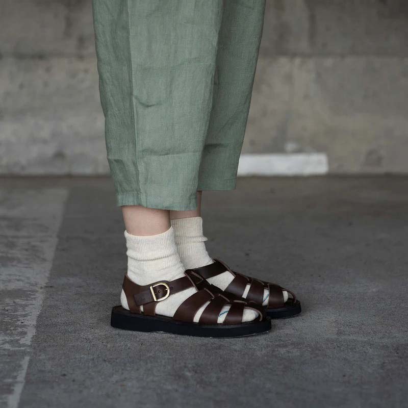 オーガニックハンドルーム グルカ Organic handloom GURKHA ダークブラウン メンズ レディース サンダル OH002208