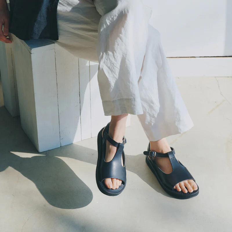 オーガニックハンドルーム ホーエン Organic handloom HOHEN ブラック レディース サンダル OH020009