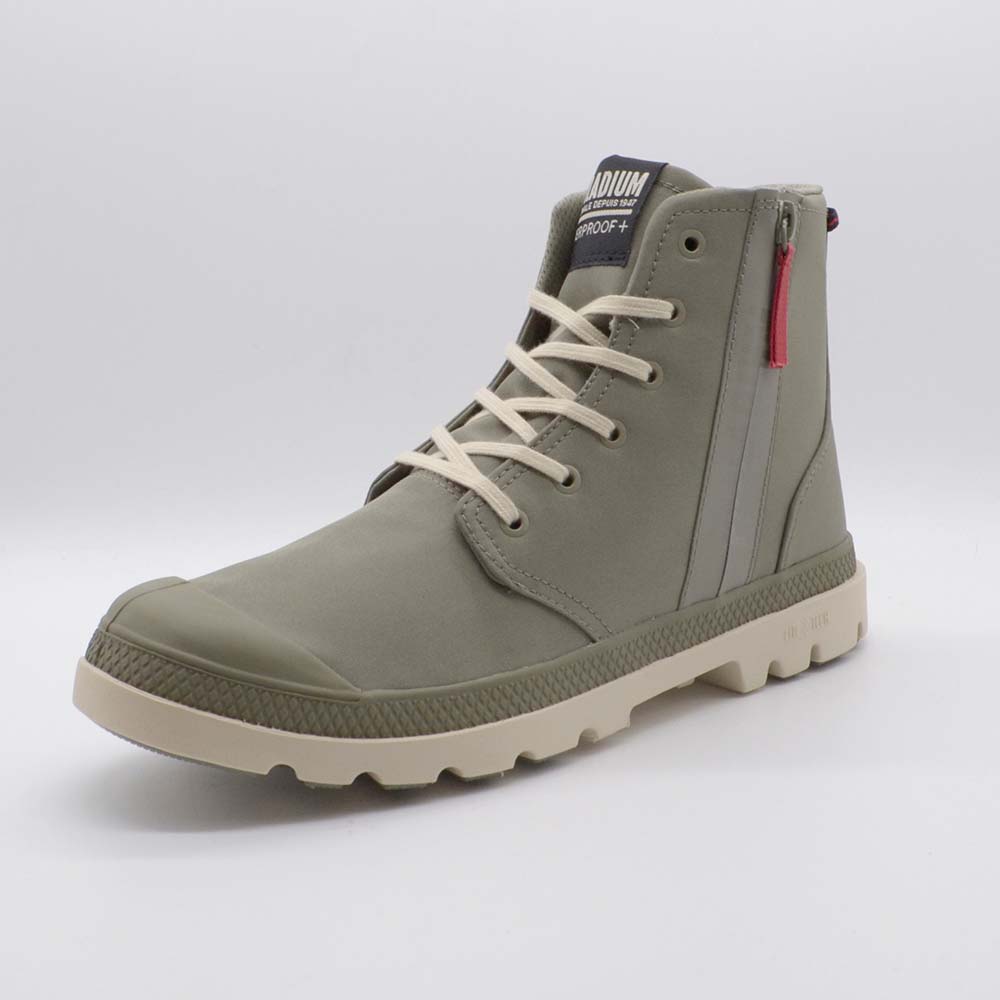 パラディウム パンパハイ シーカー 2 ライト ウォータープルーフ PALLADIUM PAMPA HI SEEKER2 LT+WP+ VETIVER/WHITE メンズ レディース レイン スニーカー 防水シューズ 74406-352