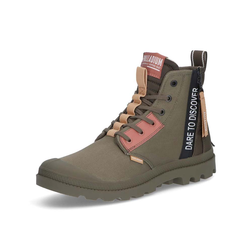 パラディウム PALLADIUM PAMPA HI OVERLAB 2 OLIVE NIGHT メンズ レディース スニーカー 74509-309