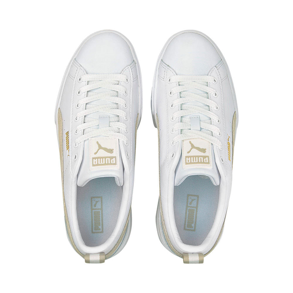 プーマ メイズ レザー ウィメンズ PUMA MAYZE LTH WNS PUMA WHITE-PEYOTE レディース スニーカー 厚底 プラットフォーム 381983-02