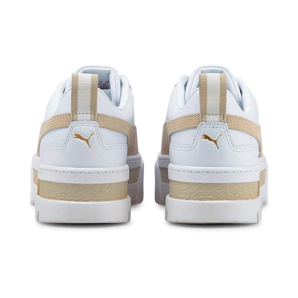 プーマ メイズ レザー ウィメンズ PUMA MAYZE LTH WNS PUMA WHITE-PEYOTE レディース スニーカー 厚底 プラットフォーム 381983-02