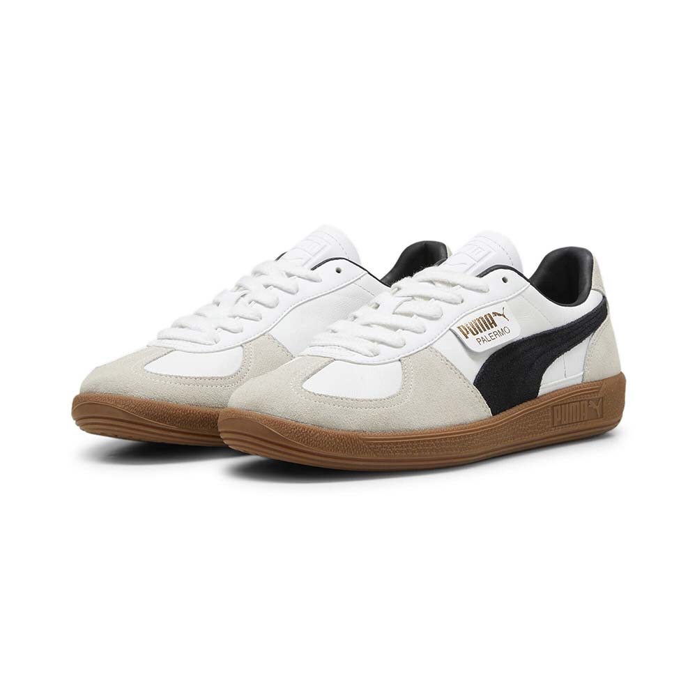 プーマ パレルモ レザー PUMA PALERMO LTH PUMA WHITE-VAPOR GRAY-GUM メンズ レディース スニーカー 396464-01