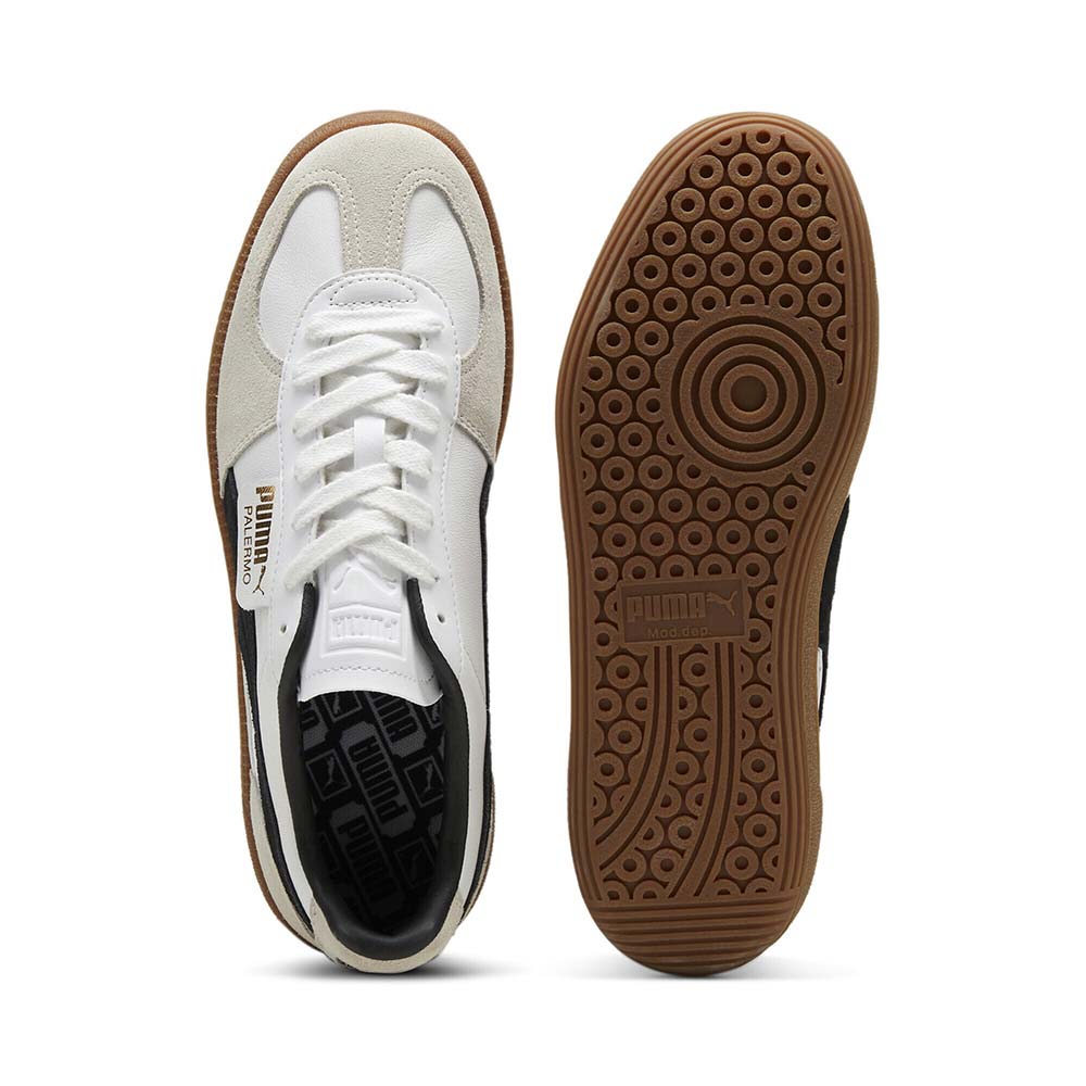 プーマ パレルモ レザー PUMA PALERMO LTH PUMA WHITE-VAPOR GRAY-GUM メンズ レディース スニーカー 396464-01