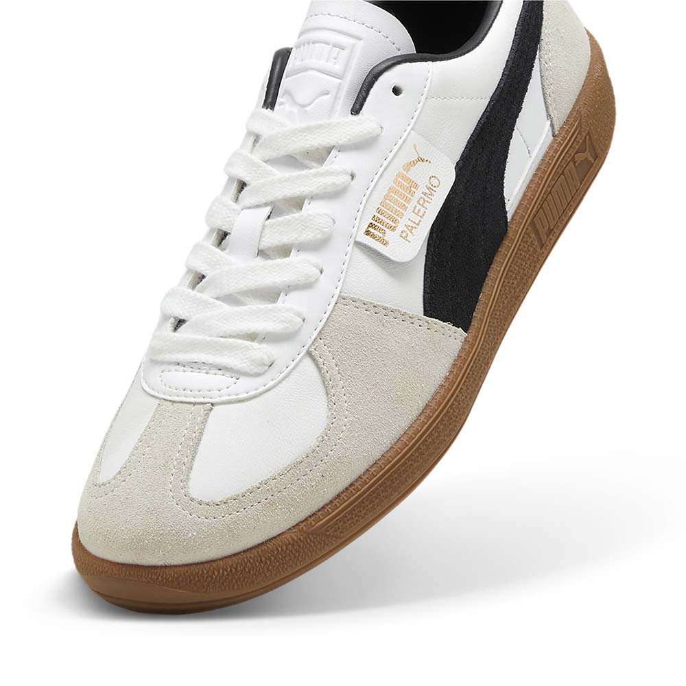 プーマ パレルモ レザー PUMA PALERMO LTH PUMA WHITE-VAPOR GRAY-GUM メンズ レディース スニーカー 396464-01