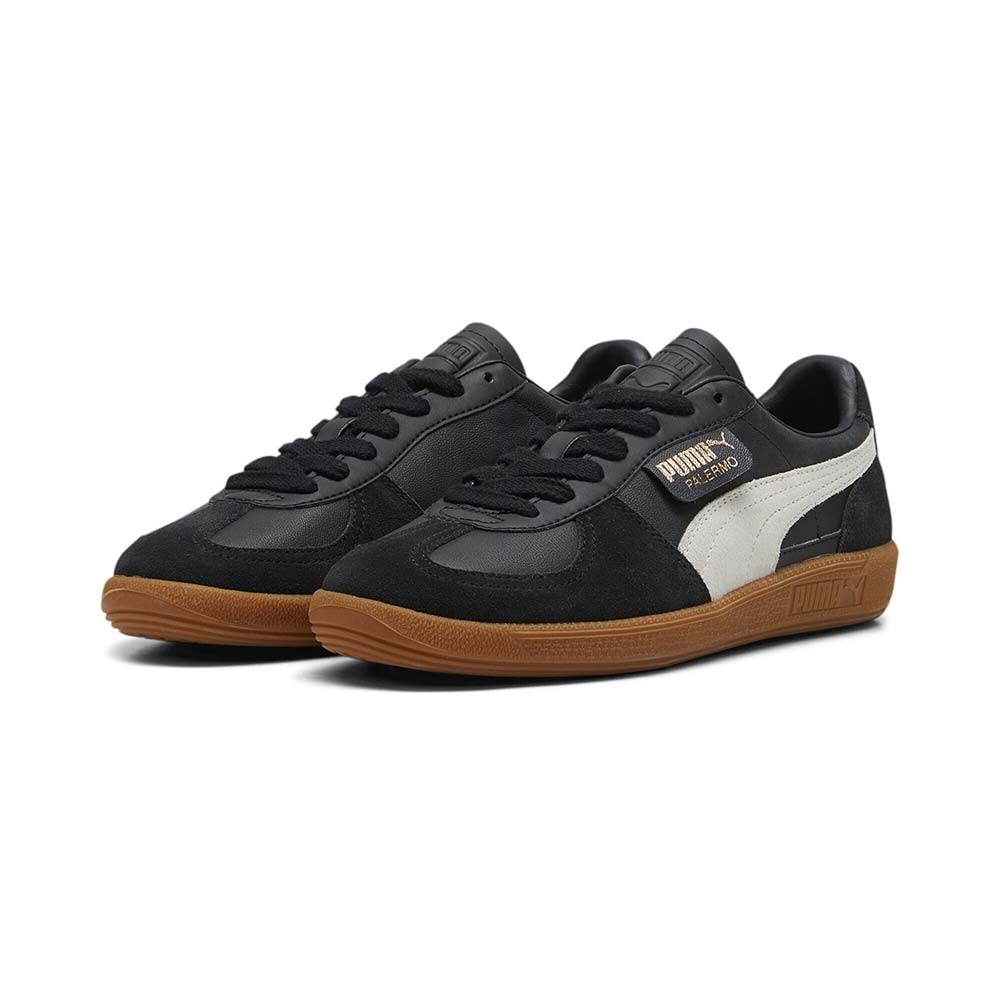 プーマ パレルモ レザー PUMA PALERMO LTH PUMA BLACK-FEATHER GRAY-GUM メンズ レディース スニーカー 396464-03
