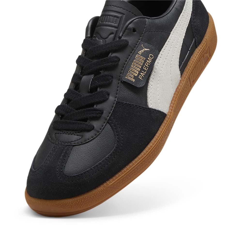 プーマ パレルモ レザー PUMA PALERMO LTH PUMA BLACK-FEATHER GRAY-GUM メンズ レディース スニーカー 396464-03