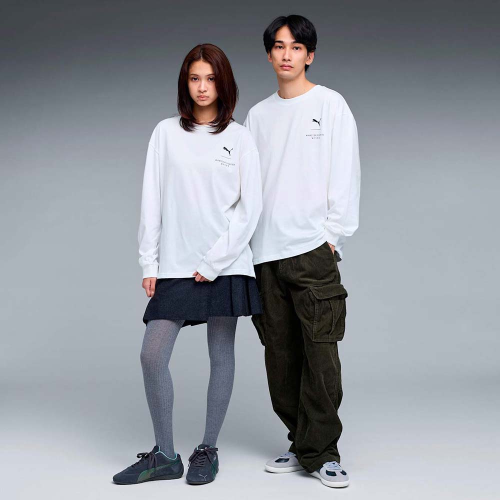 プーマ モンスターハンターワイルズ 長袖 Tシャツ PUMA MONSTER HUNTER LS TEE PUMA WHITE メンズ Tシャツ アイルー 636485-02
