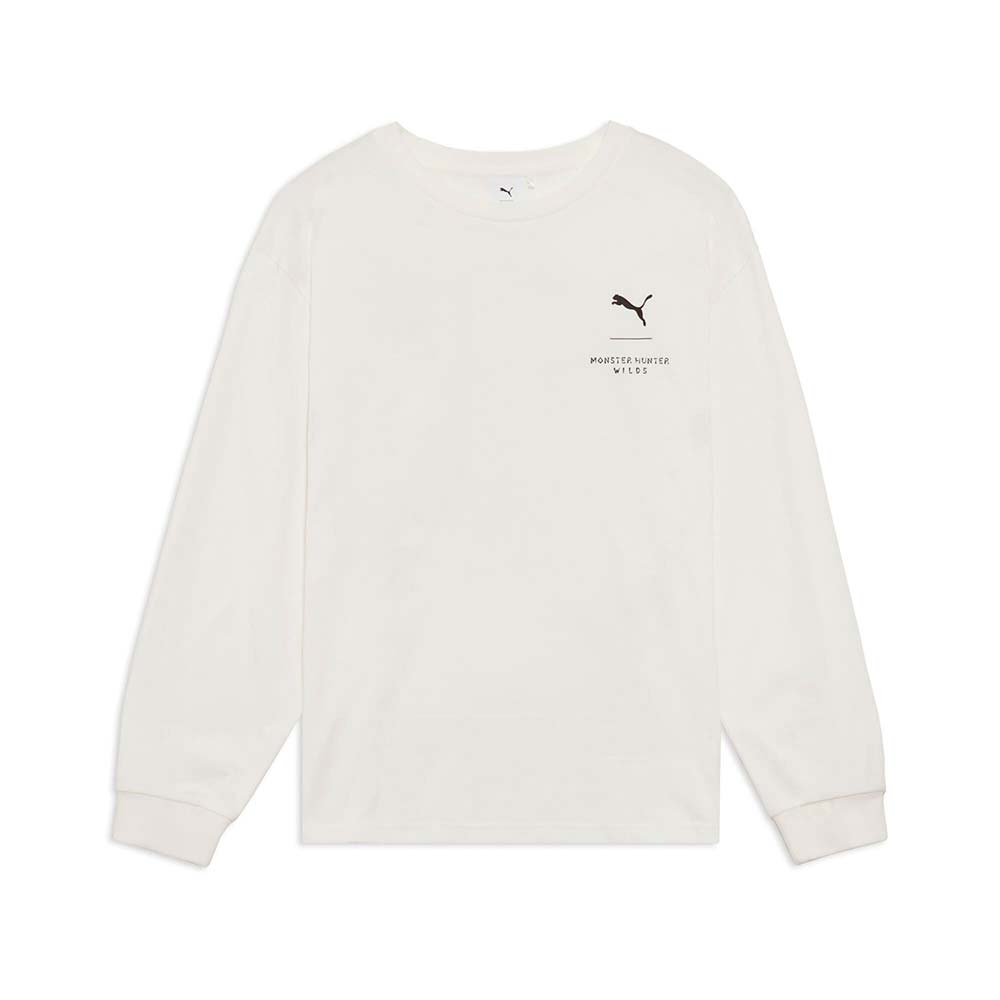 プーマ モンスターハンターワイルズ 長袖 Tシャツ PUMA MONSTER HUNTER LS TEE PUMA WHITE メンズ Tシャツ アイルー 636485-02