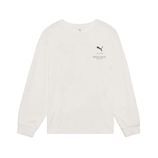 プーマ モンスターハンターワイルズ 長袖 Tシャツ PUMA MONSTER HUNTER LS TEE PUMA WHITE メンズ Tシャツ アイルー 636485-02