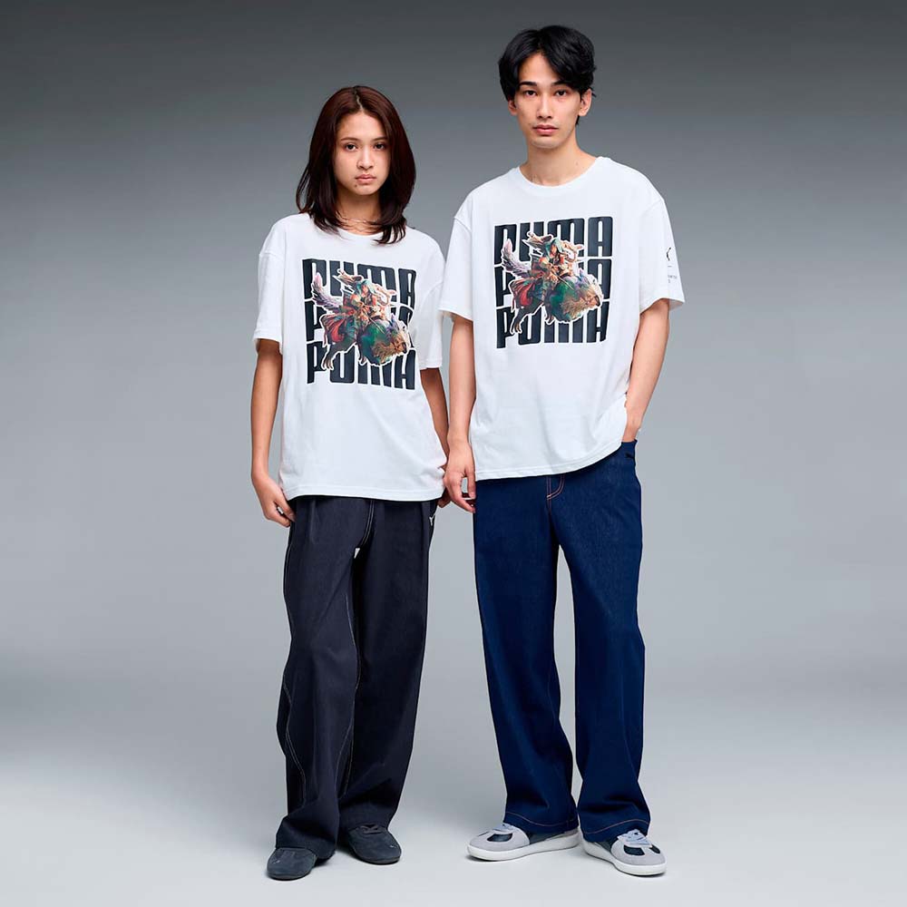 プーマ モンスターハンターワイルズ 半袖 Tシャツ PUMA MONSTER HUNTER SS TEE PUMA WHITE メンズ Tシャツ アイルー 636486-02