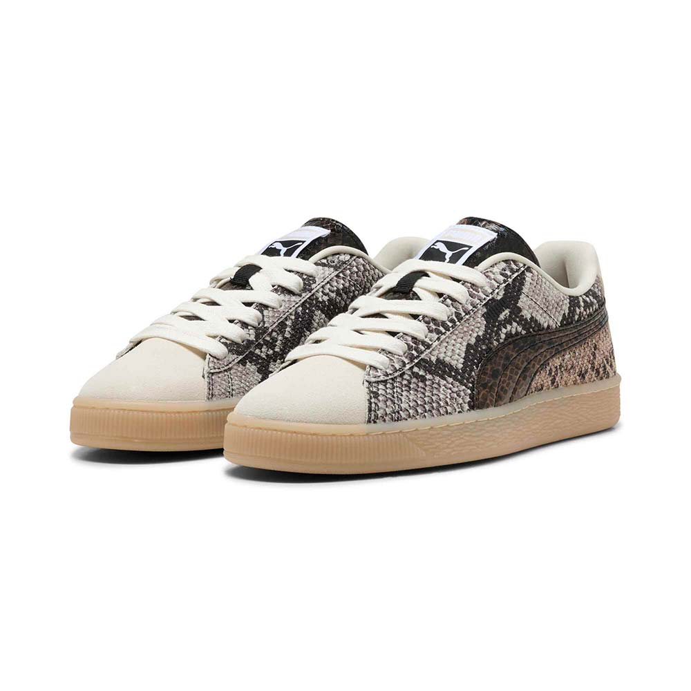 プーマ ウィメンズ スウェード スネーク スニーカー PUMA SUEDE SNAKE WNS Frosted Ivory-PUMA Black メンズ スニーカー ヘビ柄 408329-01