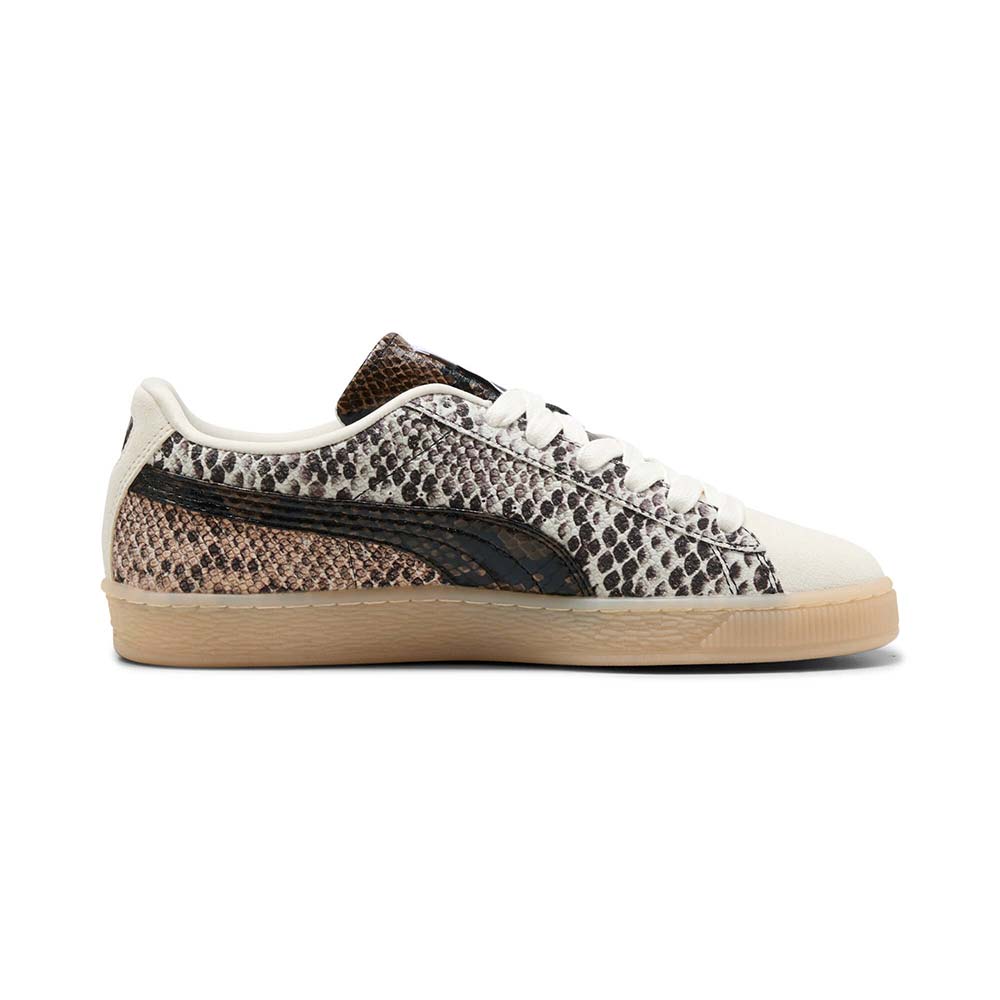プーマ ウィメンズ スウェード スネーク スニーカー PUMA SUEDE SNAKE WNS Frosted Ivory-PUMA Black メンズ スニーカー ヘビ柄 408329-01