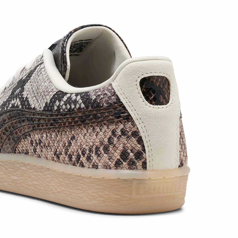 プーマ ウィメンズ スウェード スネーク スニーカー PUMA SUEDE SNAKE WNS Frosted Ivory-PUMA Black メンズ スニーカー ヘビ柄 408329-01