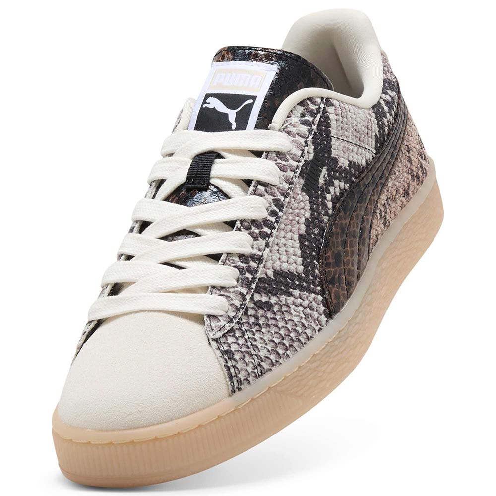 プーマ ウィメンズ スウェード スネーク スニーカー PUMA SUEDE SNAKE WNS Frosted Ivory-PUMA Black メンズ スニーカー ヘビ柄 408329-01