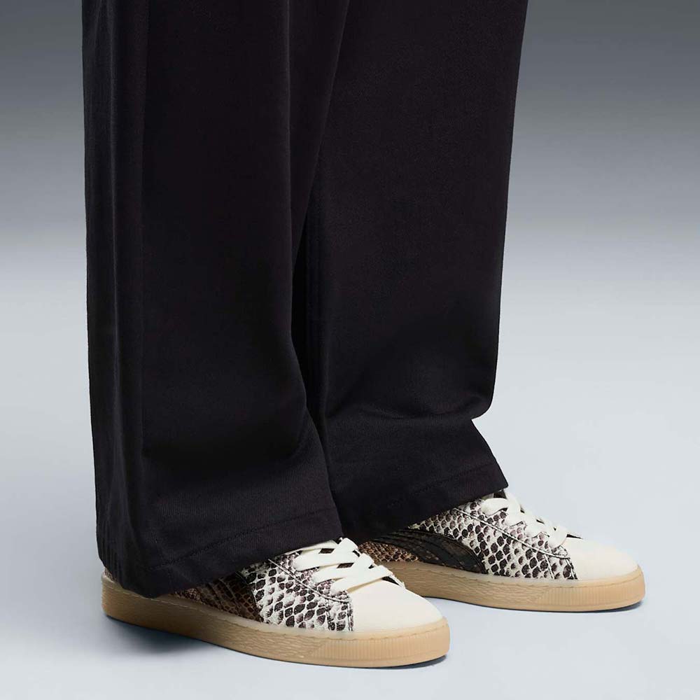 プーマ ウィメンズ スウェード スネーク スニーカー PUMA SUEDE SNAKE WNS Frosted Ivory-PUMA Black メンズ スニーカー ヘビ柄 408329-01