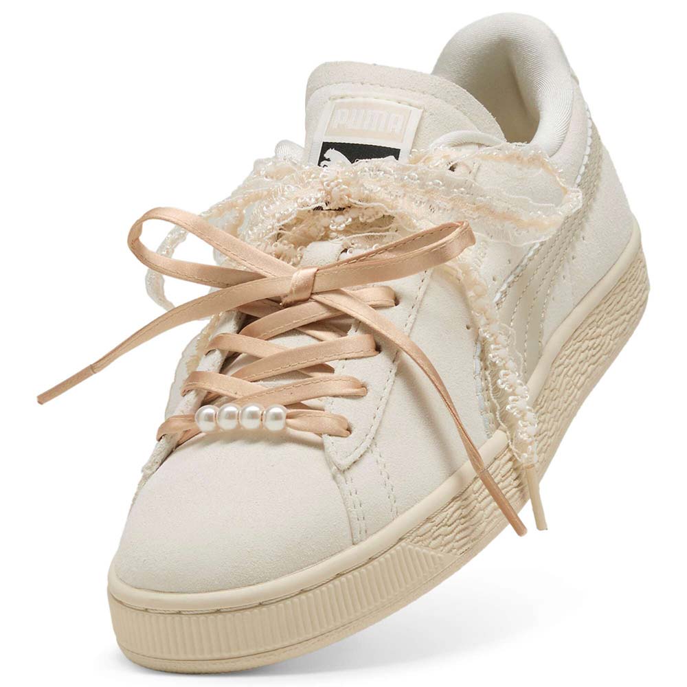 プーマ ウィメンズ スウェード ブルーム PUMA SUEDE BLOOM WNS Frosted Ivory-Silver Fog レディース スニーカー 408330-01