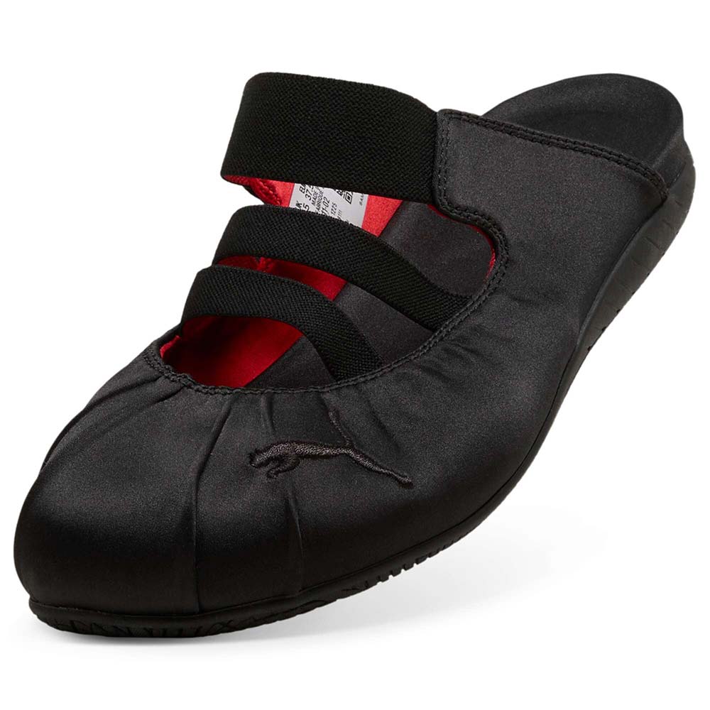 プーマ ウィメンズ スピードキャット ミュール サテン PUMA SPEEDCAT MULE SATIN WNS PUMA Black-For All Time Red レディース スニーカー 409911-02