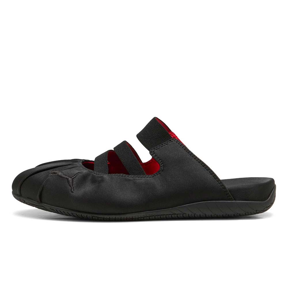 プーマ ウィメンズ スピードキャット ミュール サテン PUMA SPEEDCAT MULE SATIN WNS PUMA Black-For All Time Red レディース スニーカー 409911-02